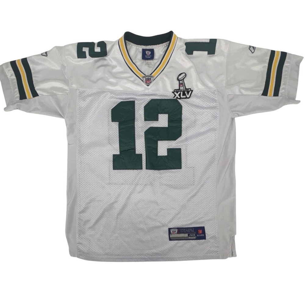 Aaron‎ Rodgers Men's Jersey Size 48 NFL Super Bowl XLV Green Bay Packers Reebok